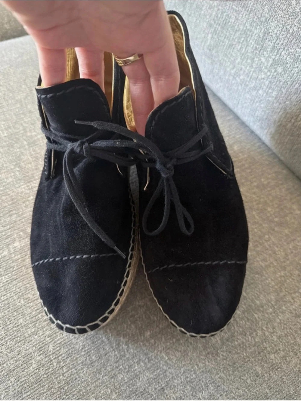 Prada black suede